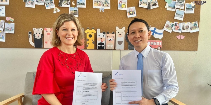 HEI Schools CEO & VP of Kajonkiet signing the K12 agreement