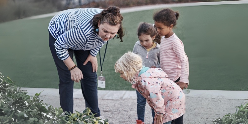 group of children being curious about a subject